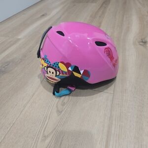 Pink Kids Helmet with Fun Graphics